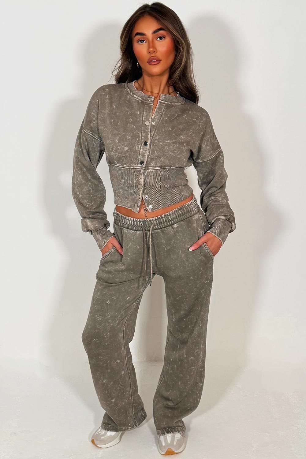 Button Up Corset Sweatshirt and Jogger Tracksuit | Xtralitty