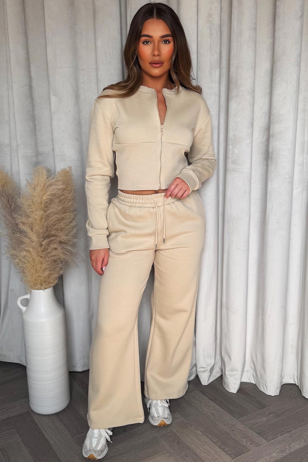 Corset Zip Up Crop Sweatshirt and Joggers Tracks | Xtralitty