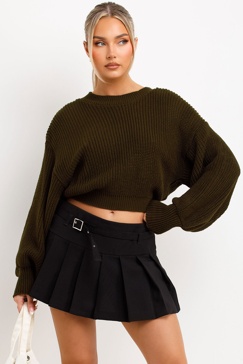 Knitted Jumper Oversized Khaki | Xtralitty