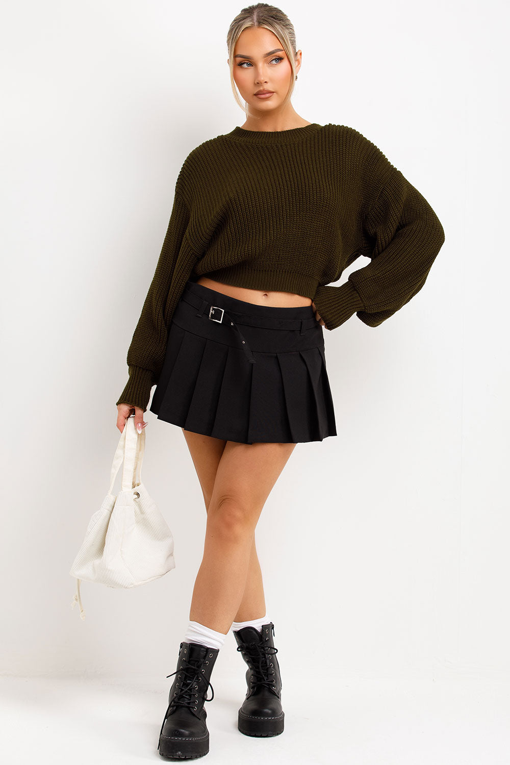 Knitted Jumper Oversized Khaki | Xtralitty