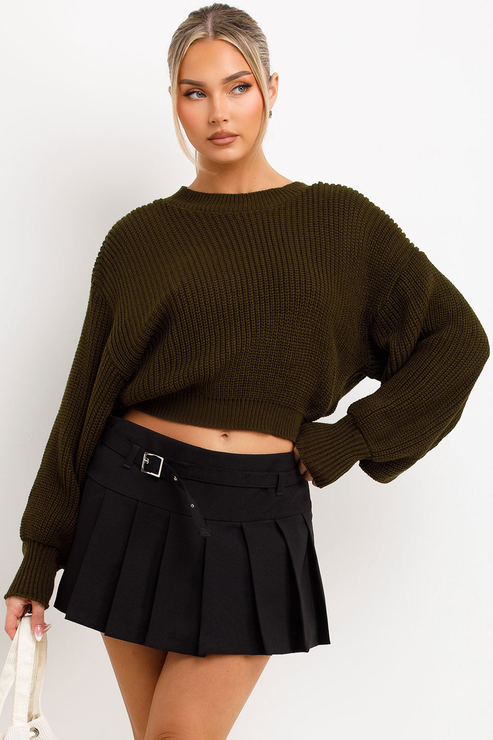 Knitted Jumper Oversized Khaki | Xtralitty