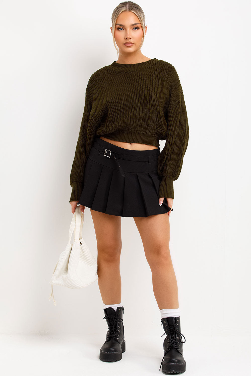 Knitted Jumper Oversized Khaki | Xtralitty