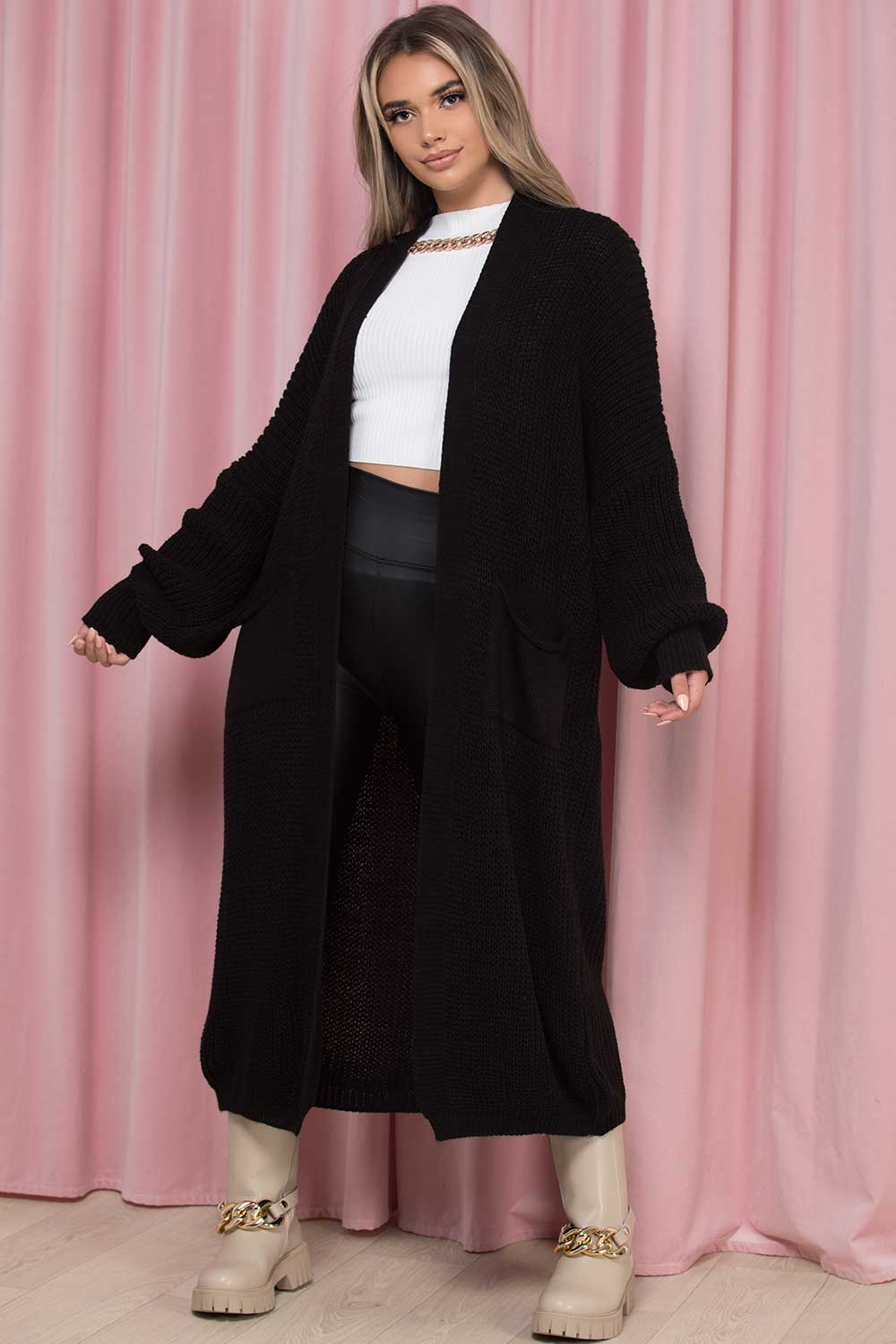 Long Maxi Cardigan Black | Xtralitty