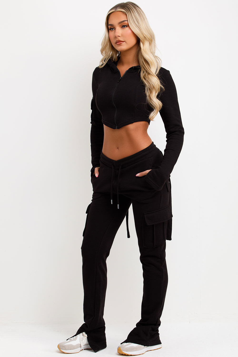 Cargo Joggers and Crop Corset Hoodie Tracksuit S | Xtralitty