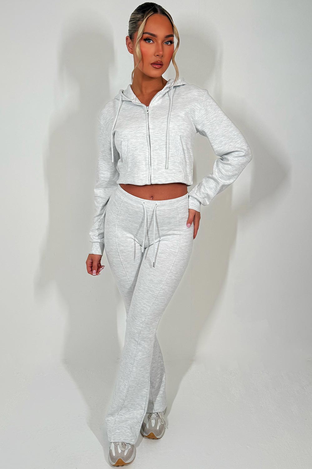 Crop Sweatshirt Hoodie and Bell Bottom Trousers | Xtralitty