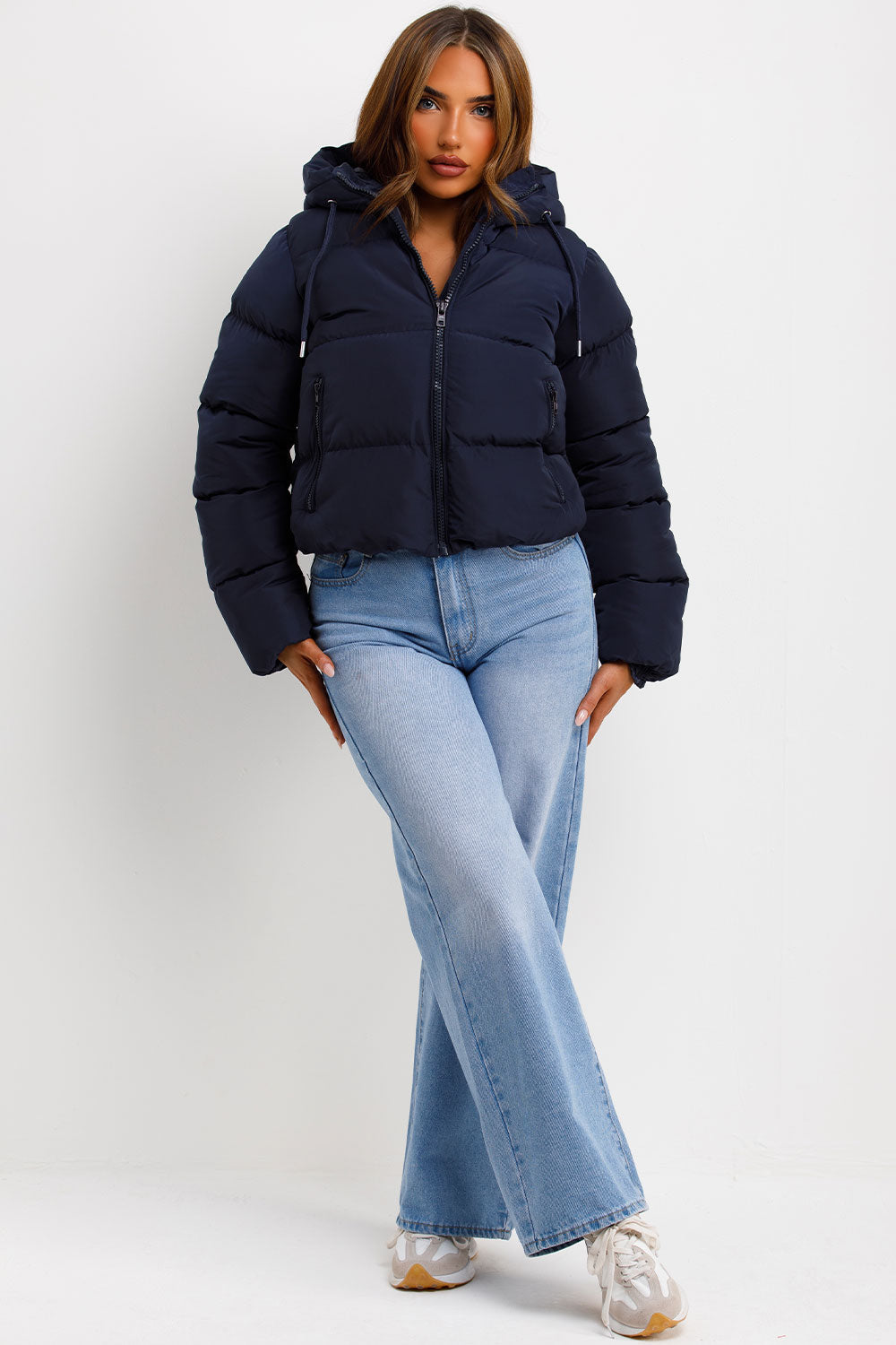Navy Hooded Puffer Jacket | Xtralitty