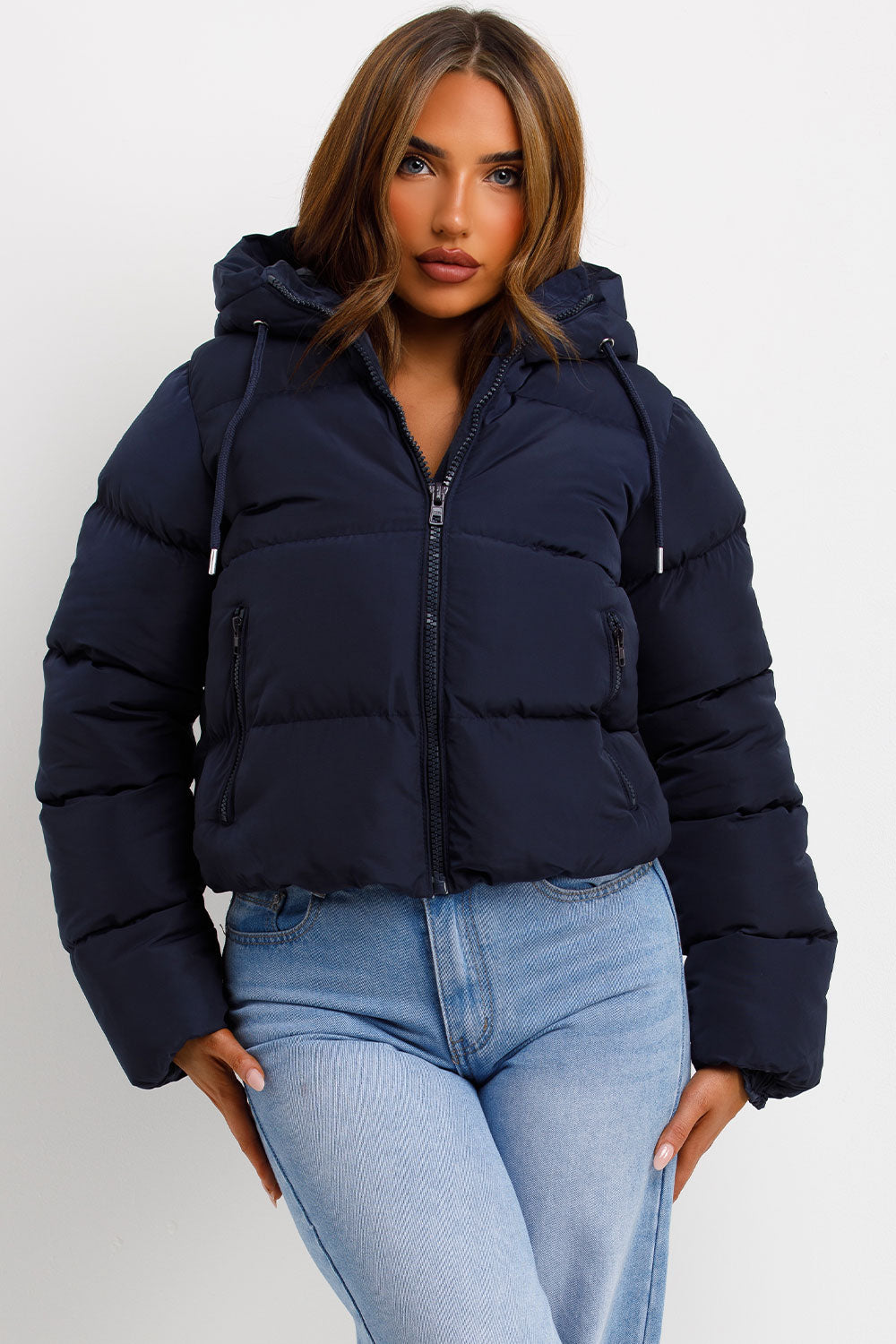 Navy Hooded Puffer Jacket | Xtralitty