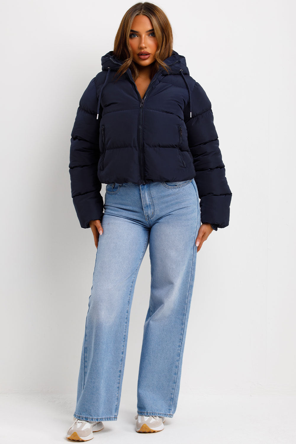 Navy Hooded Puffer Jacket | Xtralitty