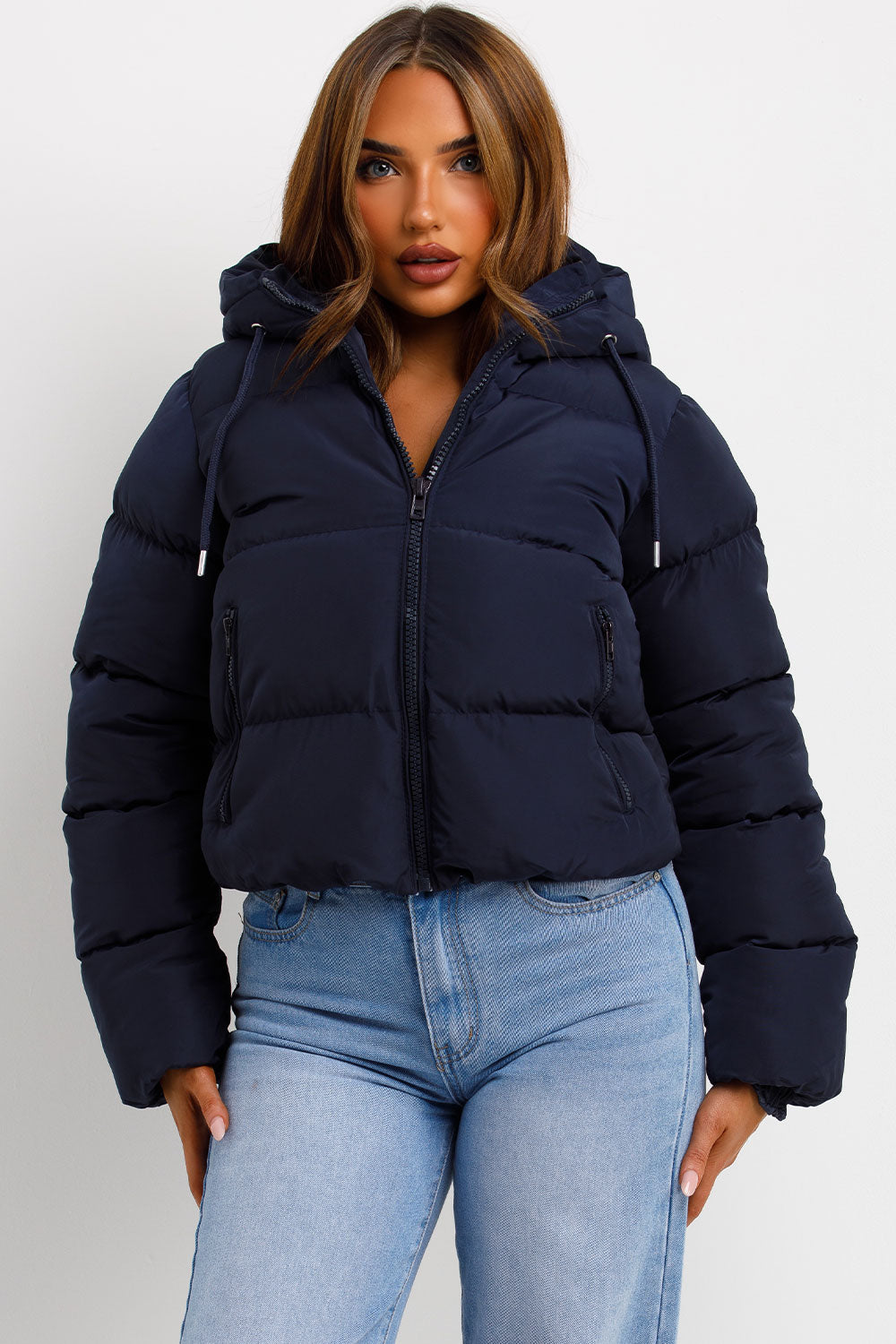 Navy Hooded Puffer Jacket | Xtralitty