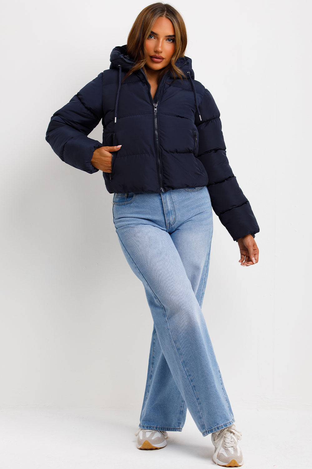 Navy Hooded Puffer Jacket | Xtralitty