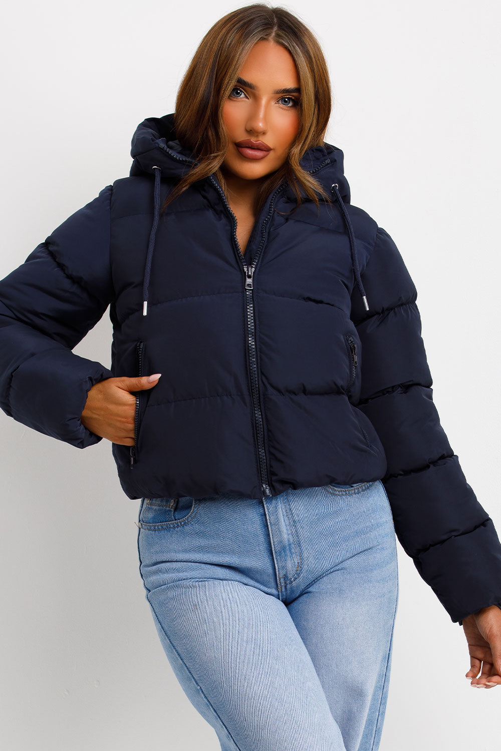 Navy Hooded Puffer Jacket | Xtralitty