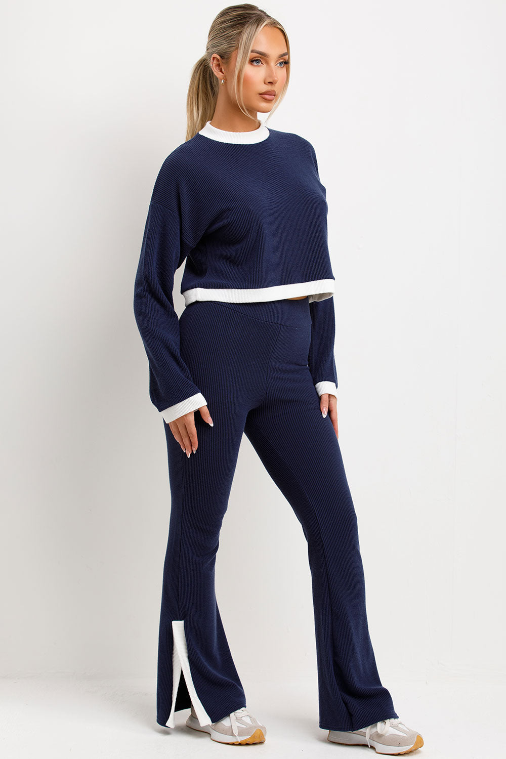 Jumper and Trousers Loungewear Set with Contrast | Xtralitty
