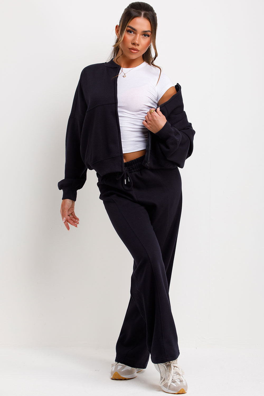 Bomber Sweatshirt with Zip and Joggers Loungewea | Xtralitty