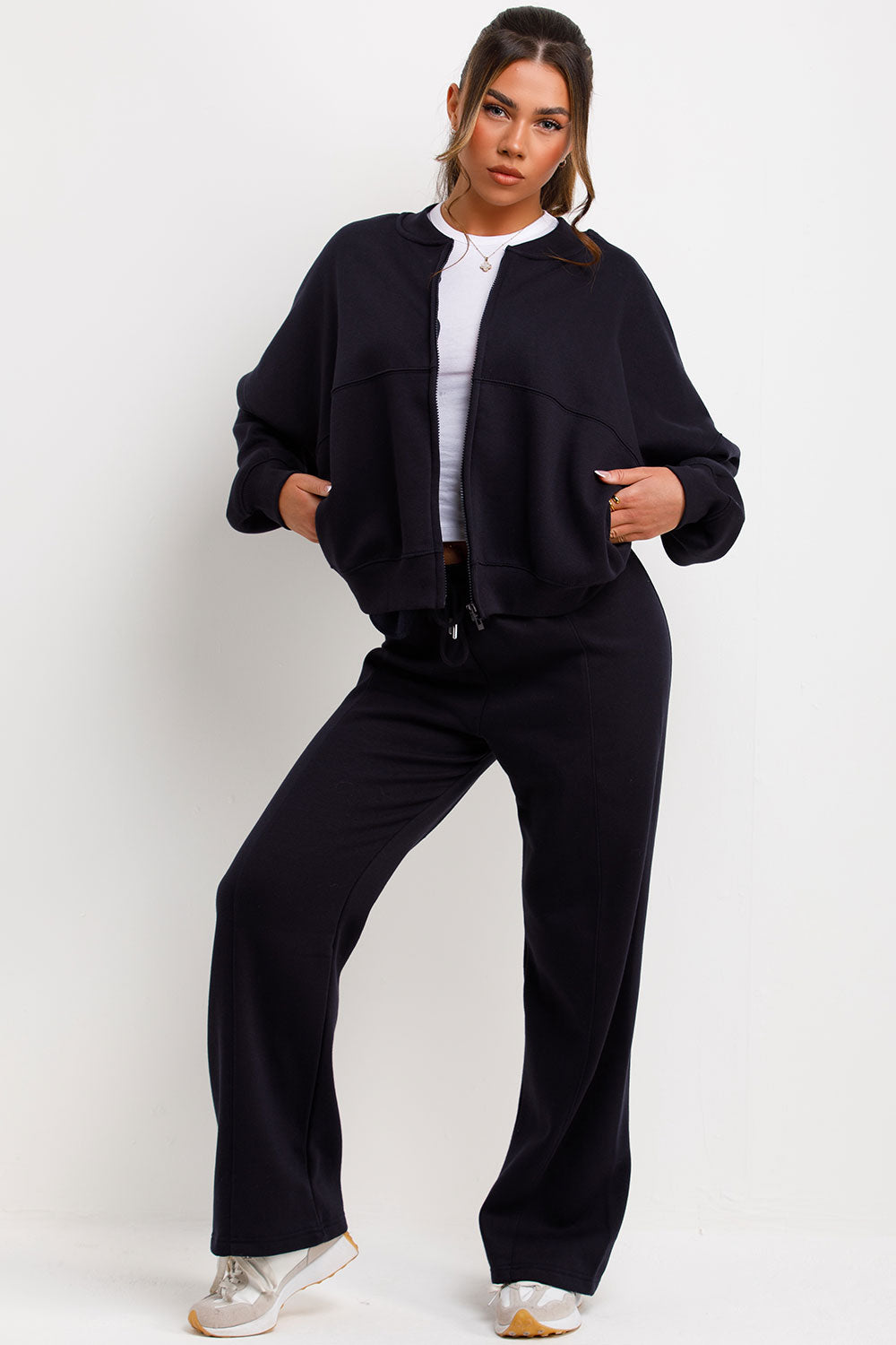 Bomber Sweatshirt with Zip and Joggers Loungewea | Xtralitty