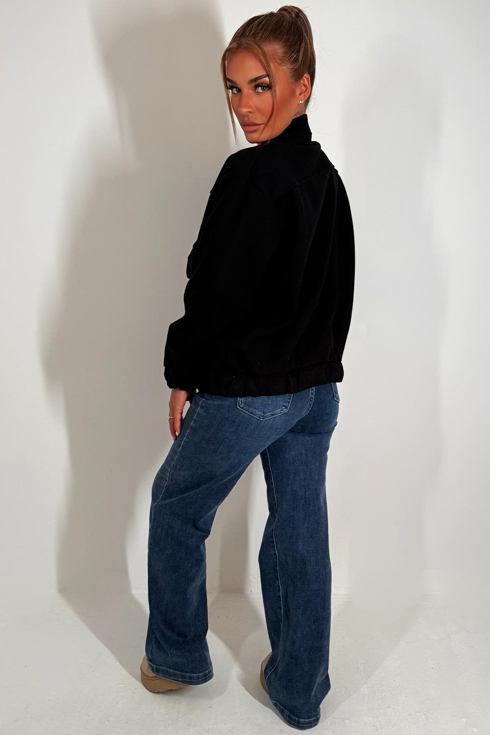 Bomber Jacket with Pockets Black | Xtralitty