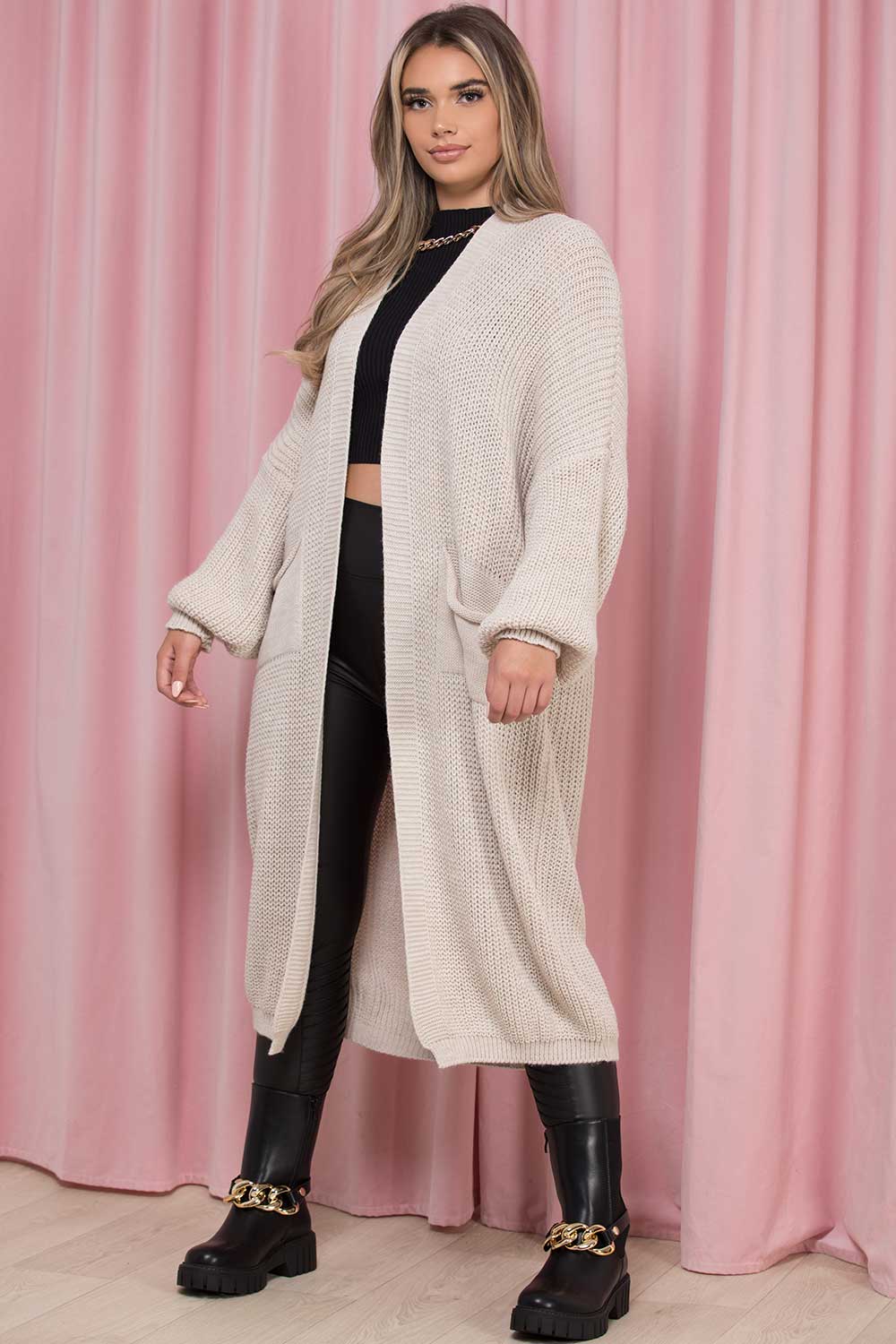Long Maxi Cardigan Beige | Xtralitty