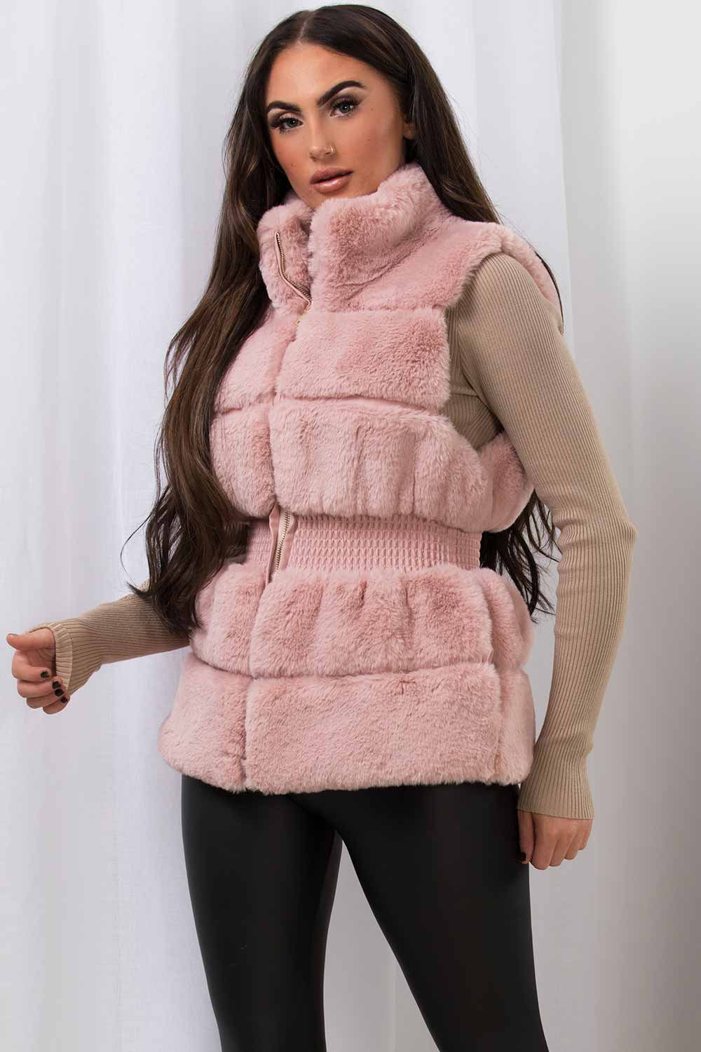 Faux Fur Gilet Pink | Xtralitty
