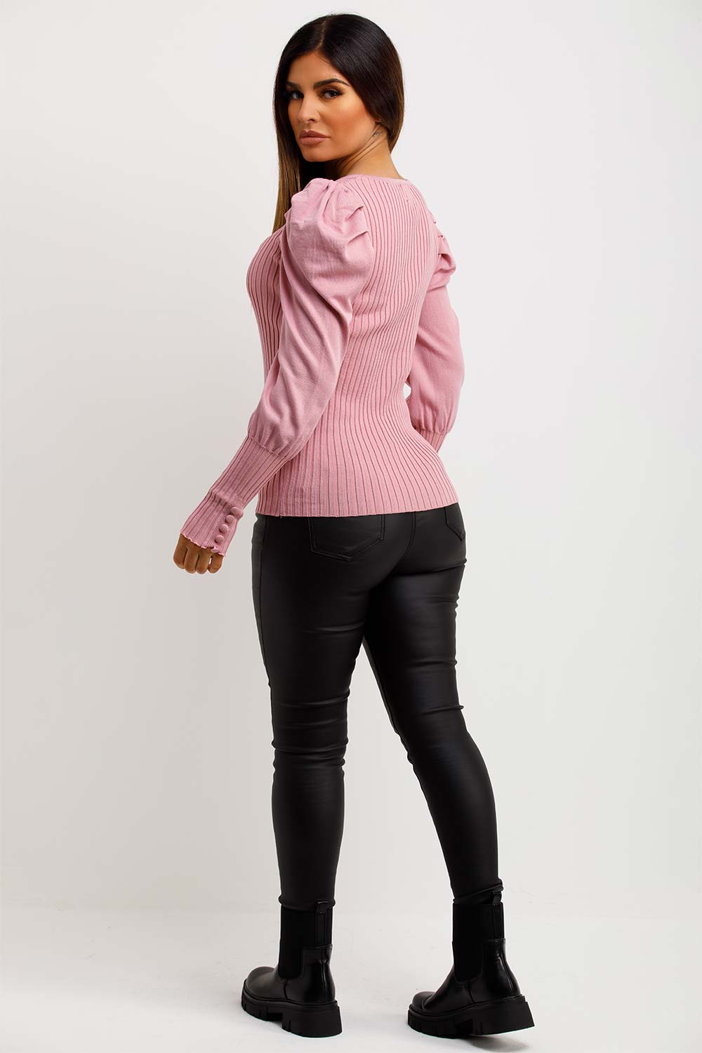 Jumper with Puff Sleeves Pink | Xtralitty