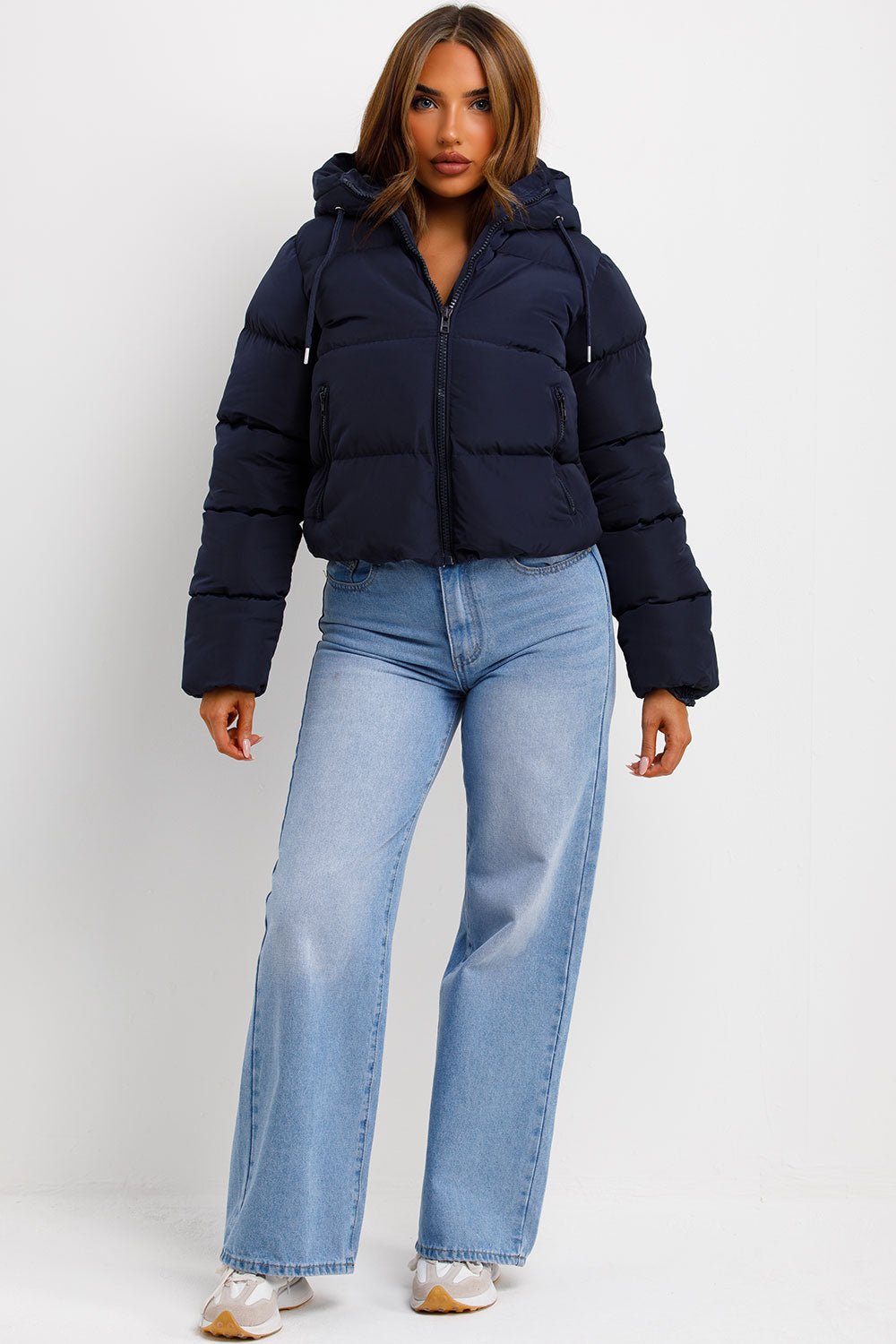 Navy Hooded Puffer Jacket | Xtralitty