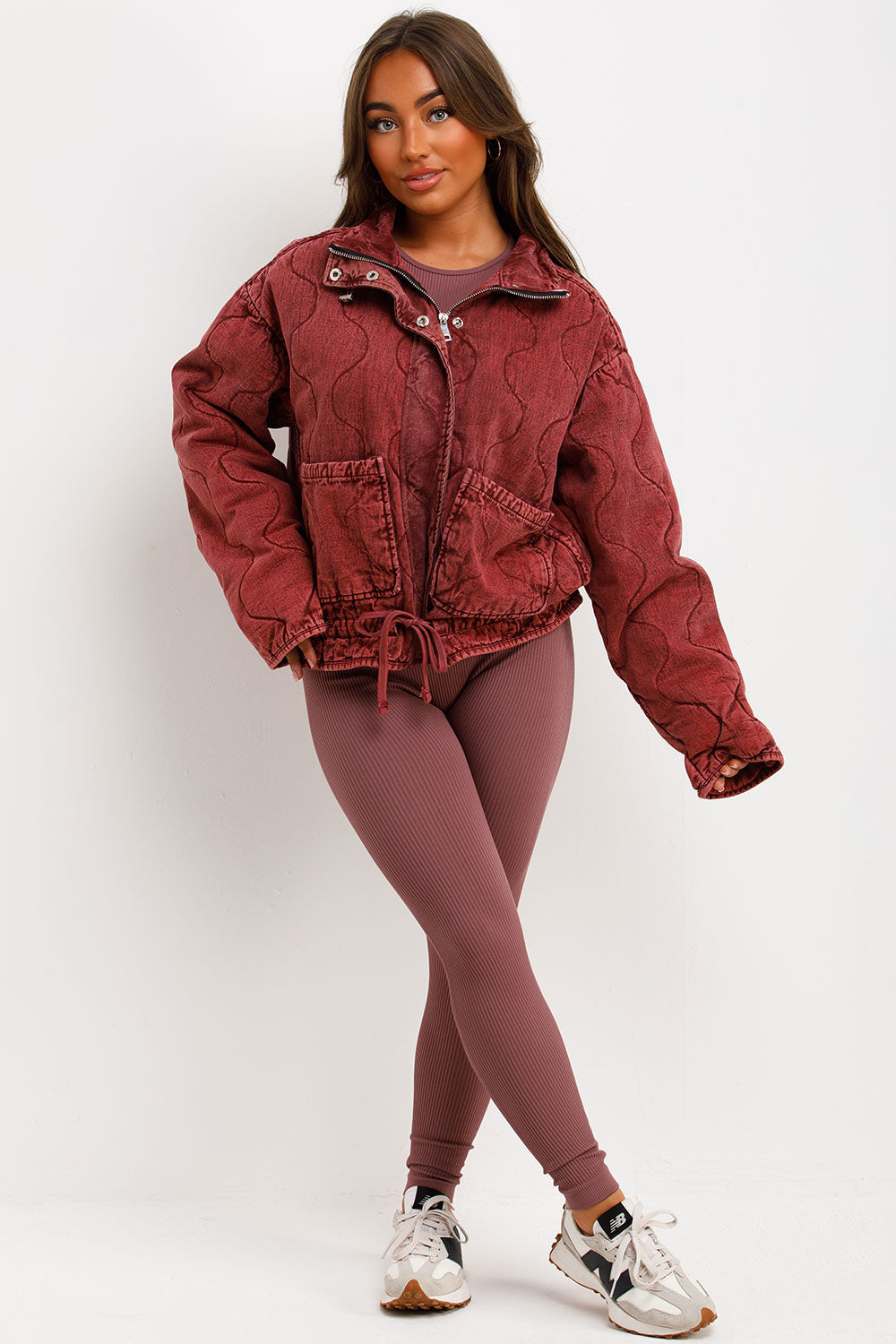 Quilted Jacket with Adjustable Drawstring Hem Bu | Xtralitty