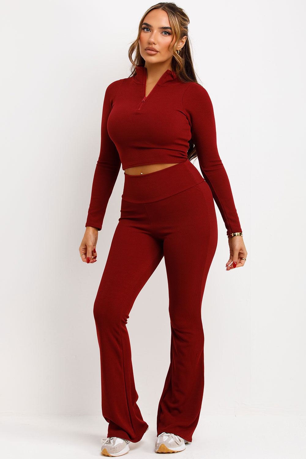 Flare Ruched Bum Trousers and Top Loungewear Set | Xtralitty