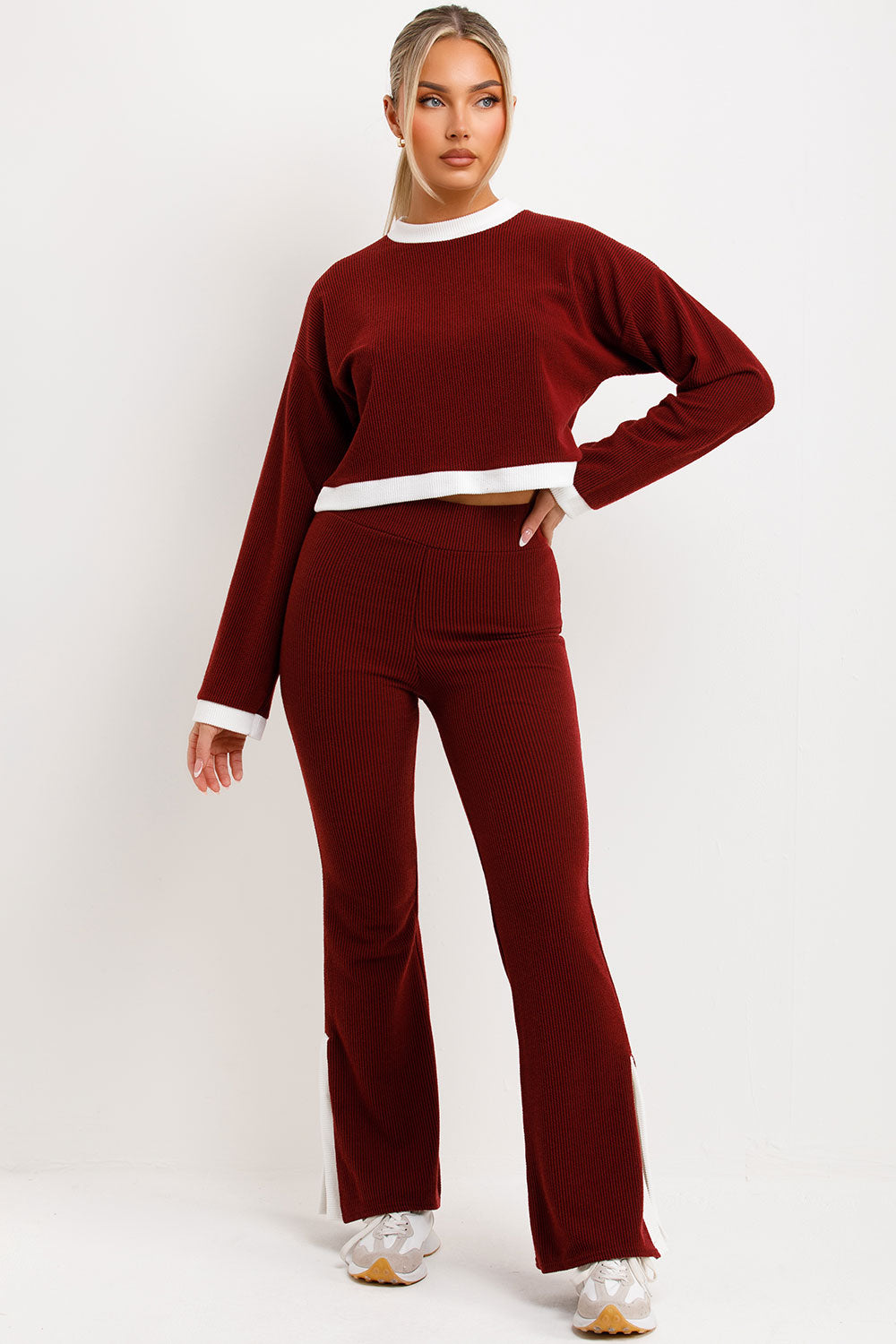 Jumper and Trousers Loungewear Set with Contrast | Xtralitty