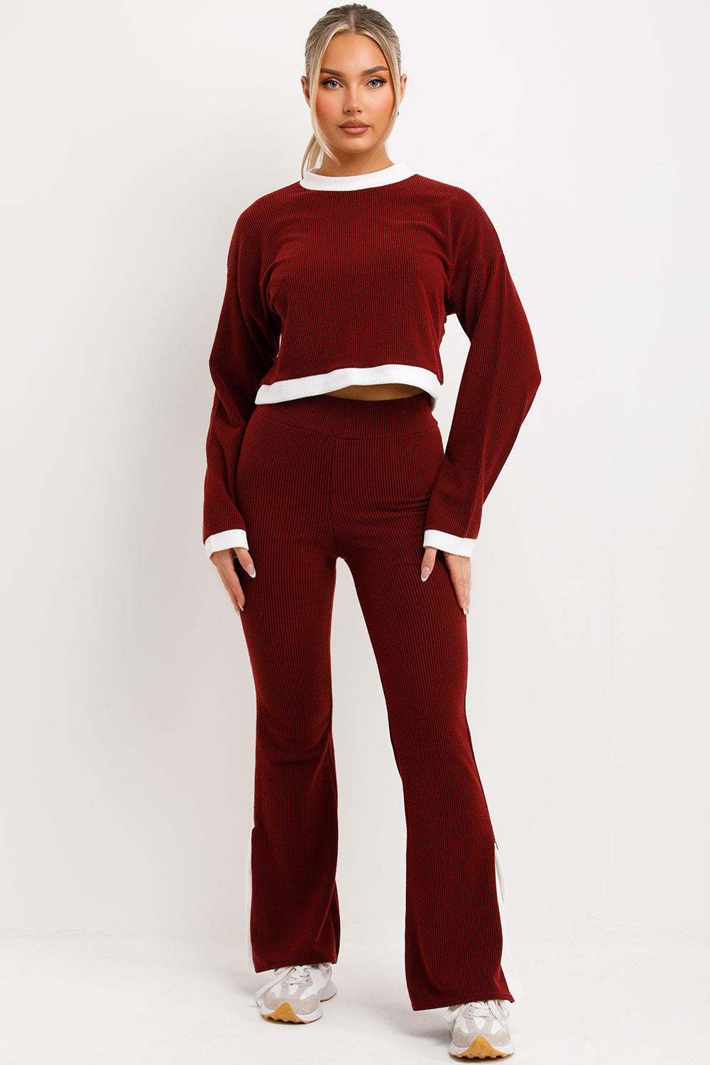 Jumper and Trousers Loungewear Set with Contrast | Xtralitty