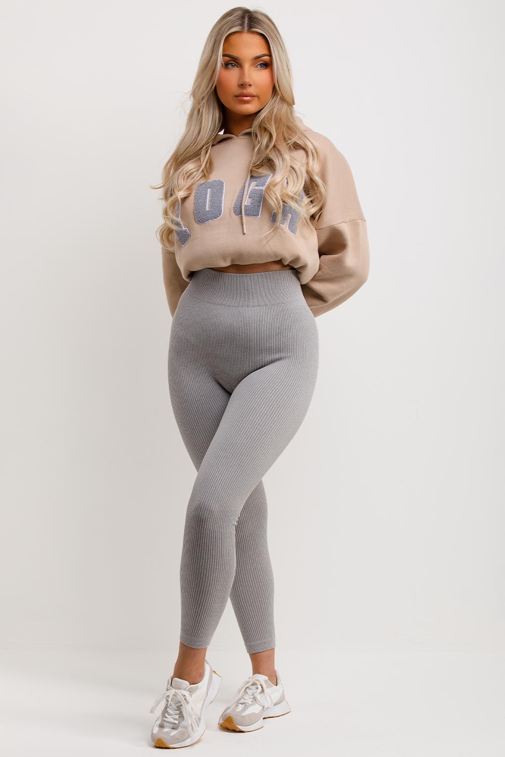 Ribbed Leggings High Waist Grey | Xtralitty