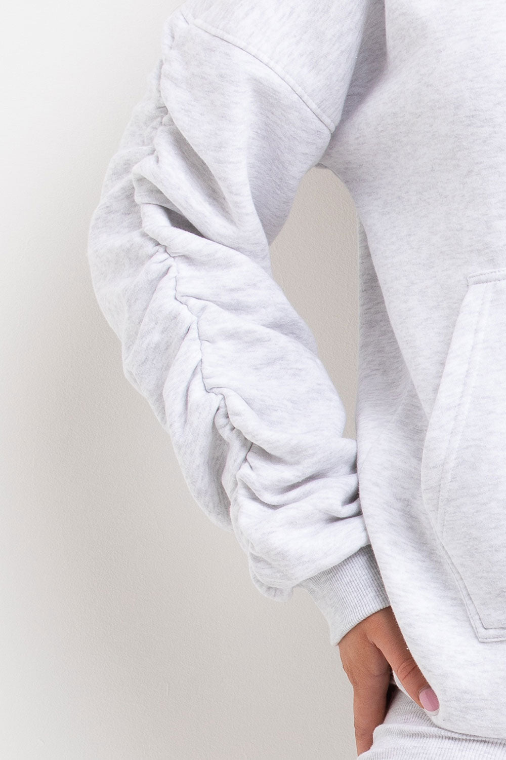 Ruched Sleeve Hoodie and Leggings Loungewear Set | Xtralitty