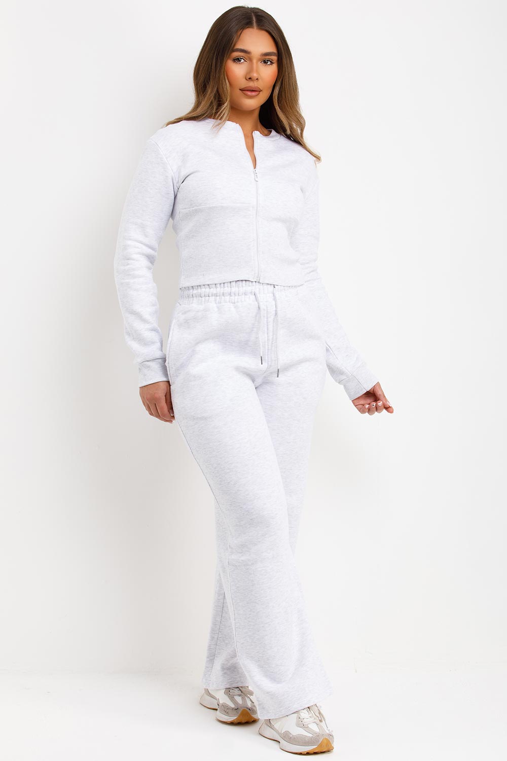 Corset Zip Up Crop Sweatshirt and Joggers Tracks | Xtralitty