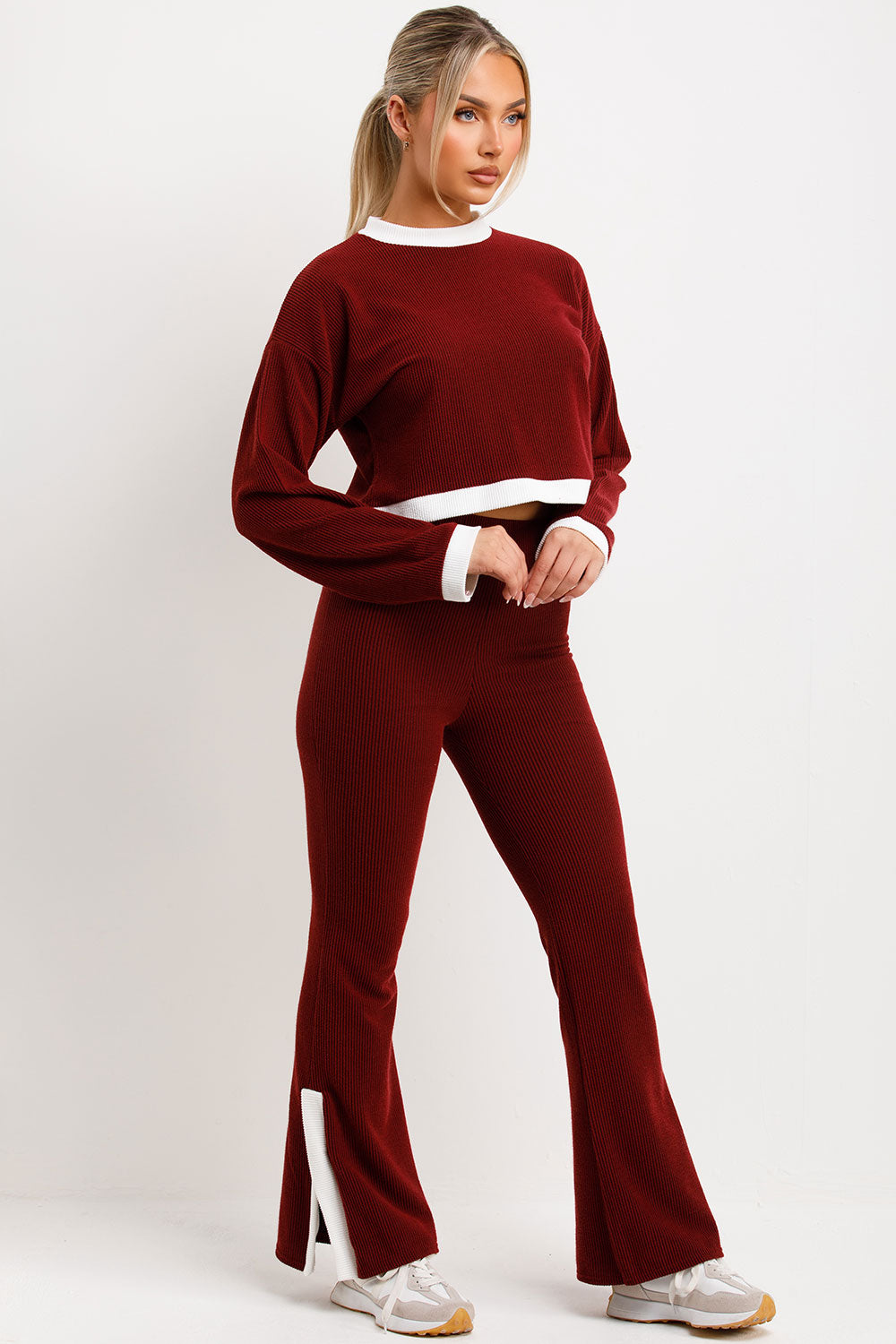 Jumper and Trousers Loungewear Set with Contrast | Xtralitty