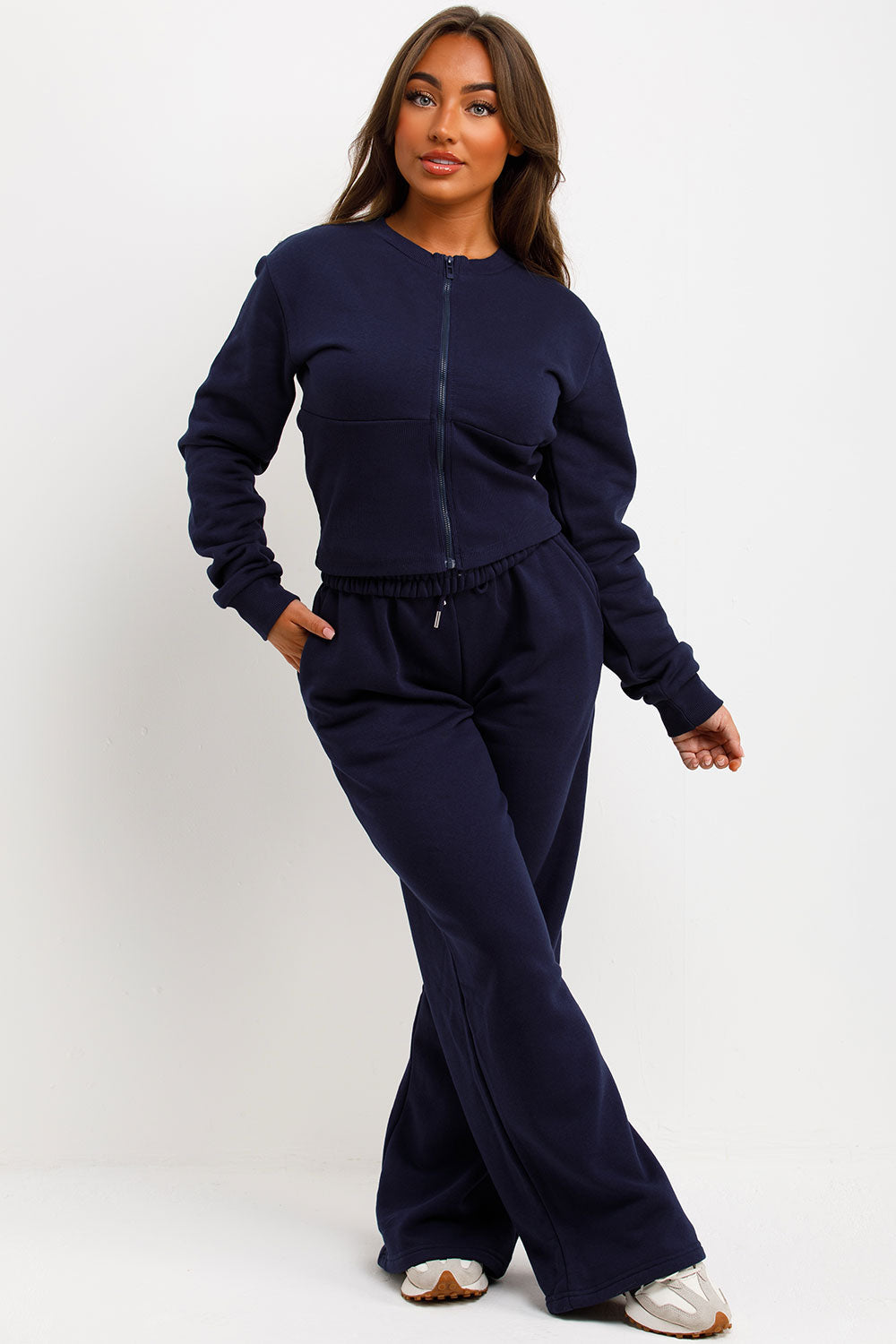 Corset Zip Up Crop Sweatshirt and Joggers Tracks | Xtralitty