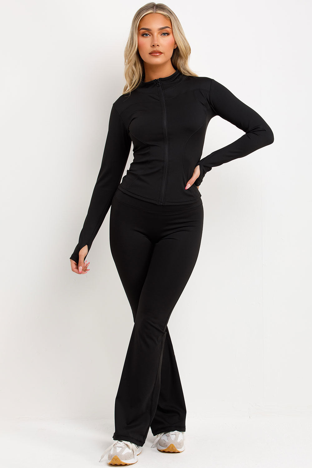 Flare Trouser and Zip Up Sports Jacket Co Ord Se | Xtralitty