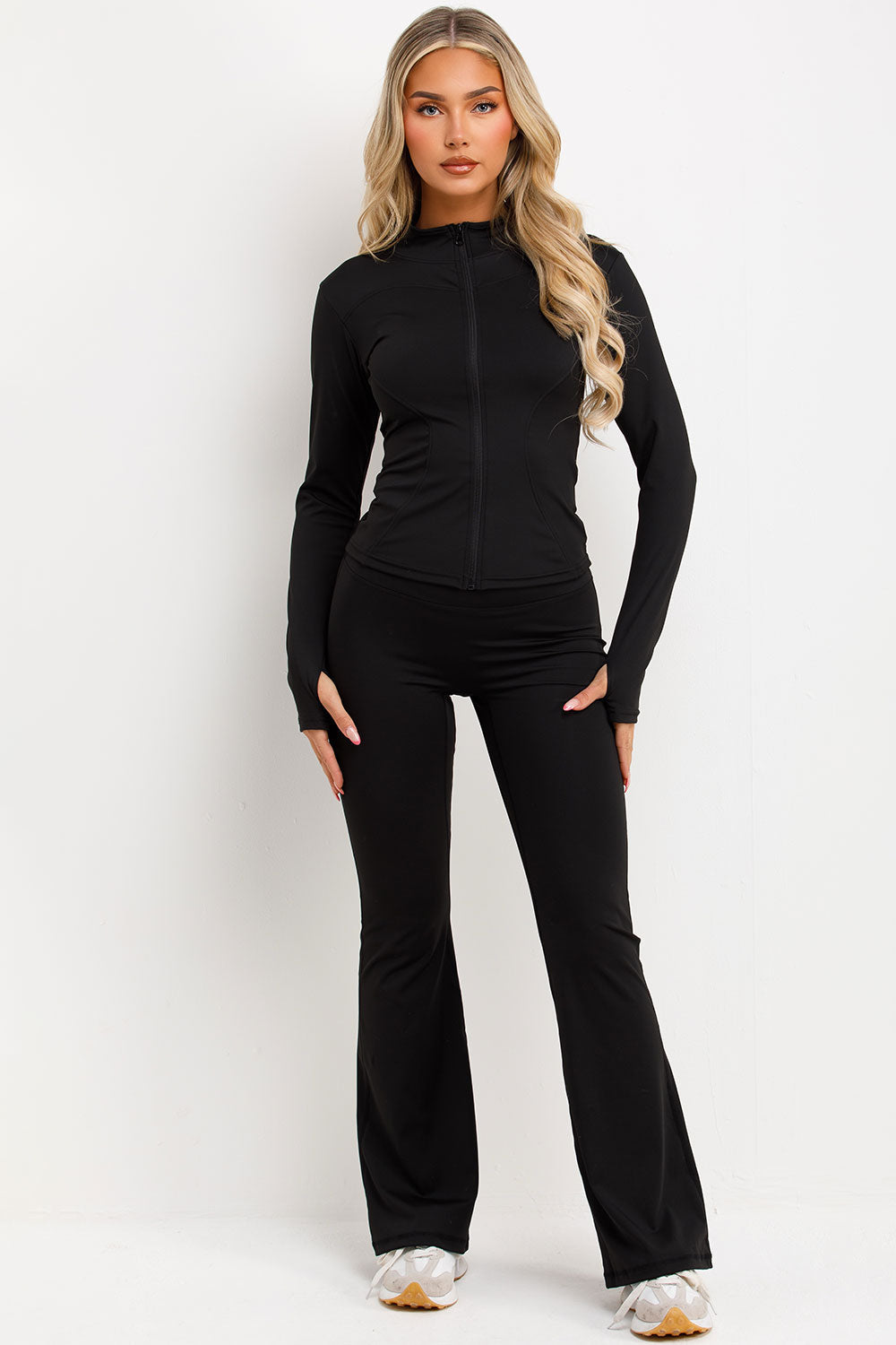 Flare Trouser and Zip Up Sports Jacket Co Ord Se | Xtralitty