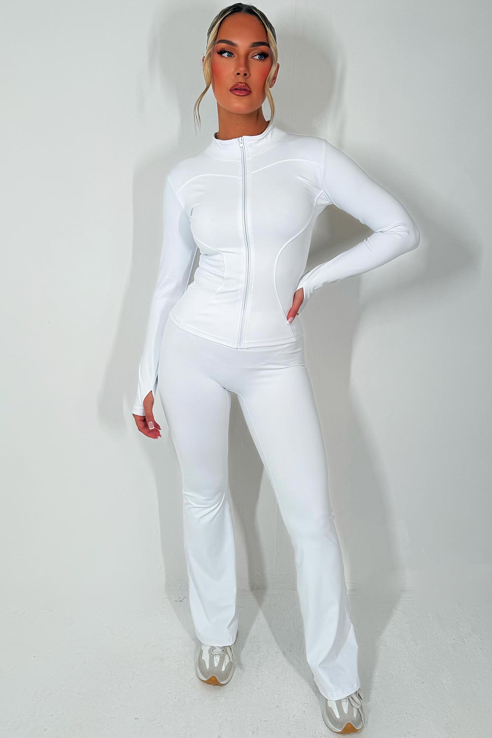 Flare Trouser and Zip Up Sports Jacket Co Ord Se | Xtralitty