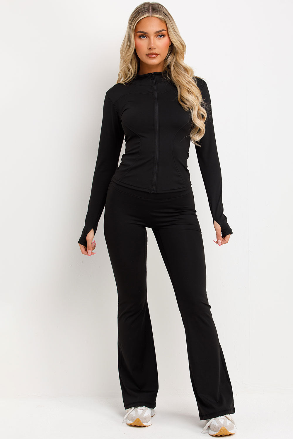 Flare Trouser and Zip Up Sports Jacket Co Ord Se | Xtralitty