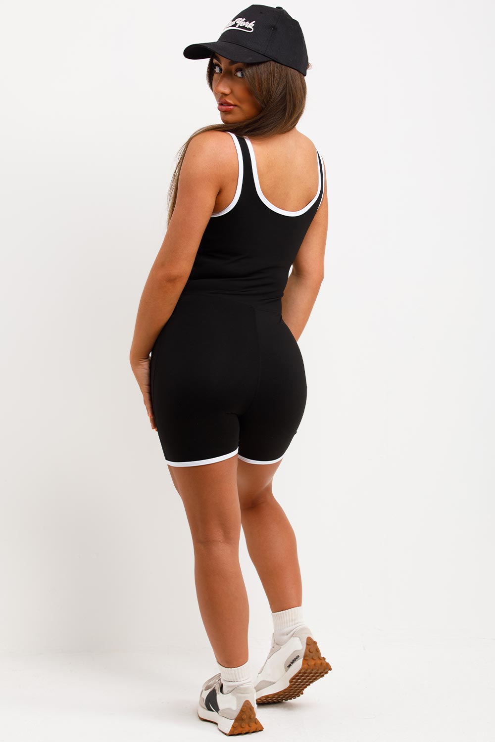 Playsuit with Contrast Trim Black | Xtralitty