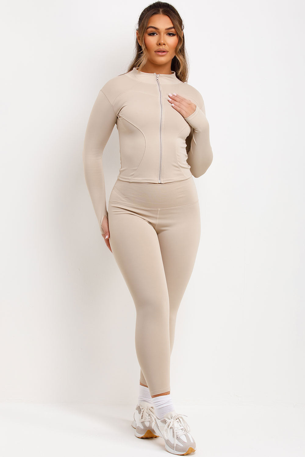 Zip Up Sports Jacket and Seamless Leggings Co Or | Xtralitty