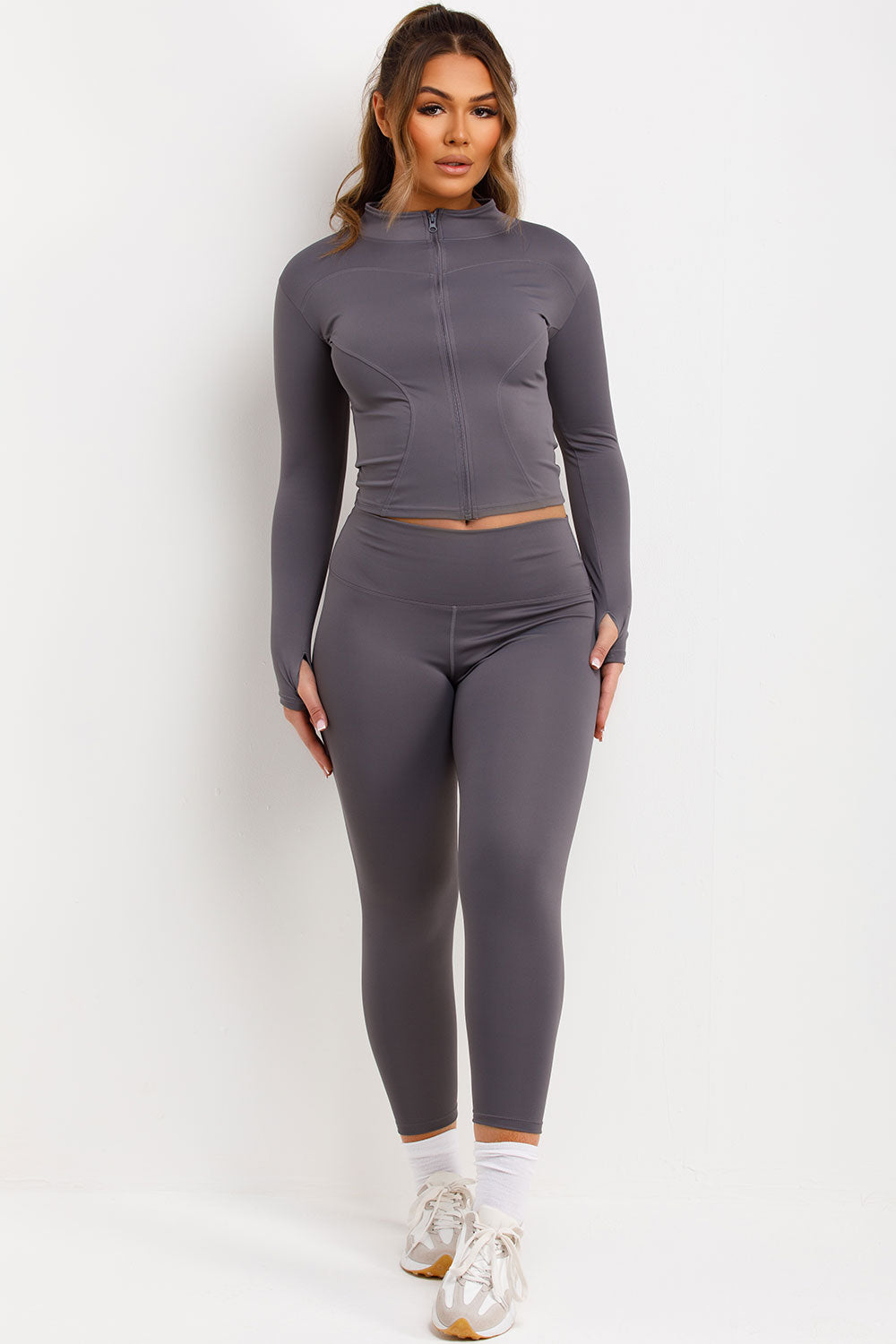 Zip Up Sports Jacket and Seamless Leggings Co Or | Xtralitty
