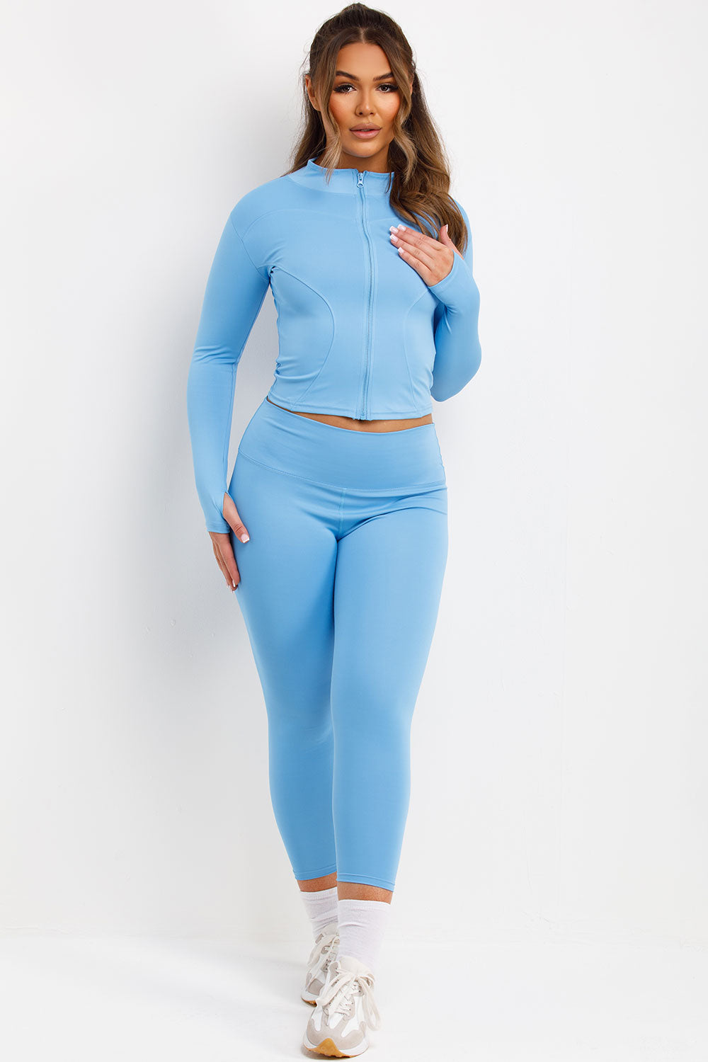 Zip Up Sports Jacket and Seamless Leggings Co Or | Xtralitty