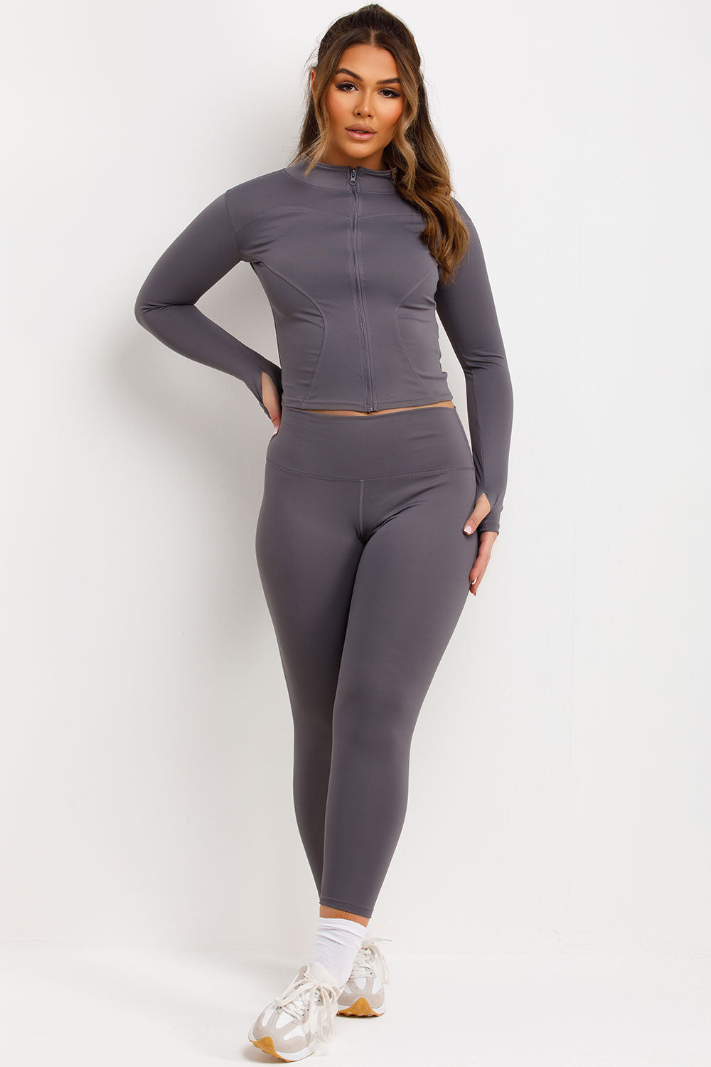 Zip Up Sports Jacket and Seamless Leggings Co Or | Xtralitty