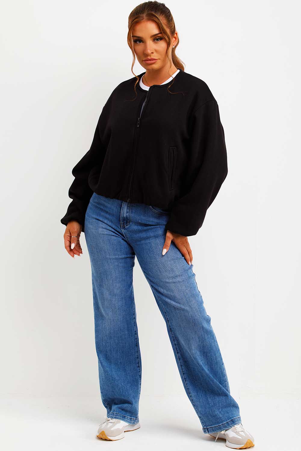 Soft Bomber Jacket with Zip Black | Xtralitty