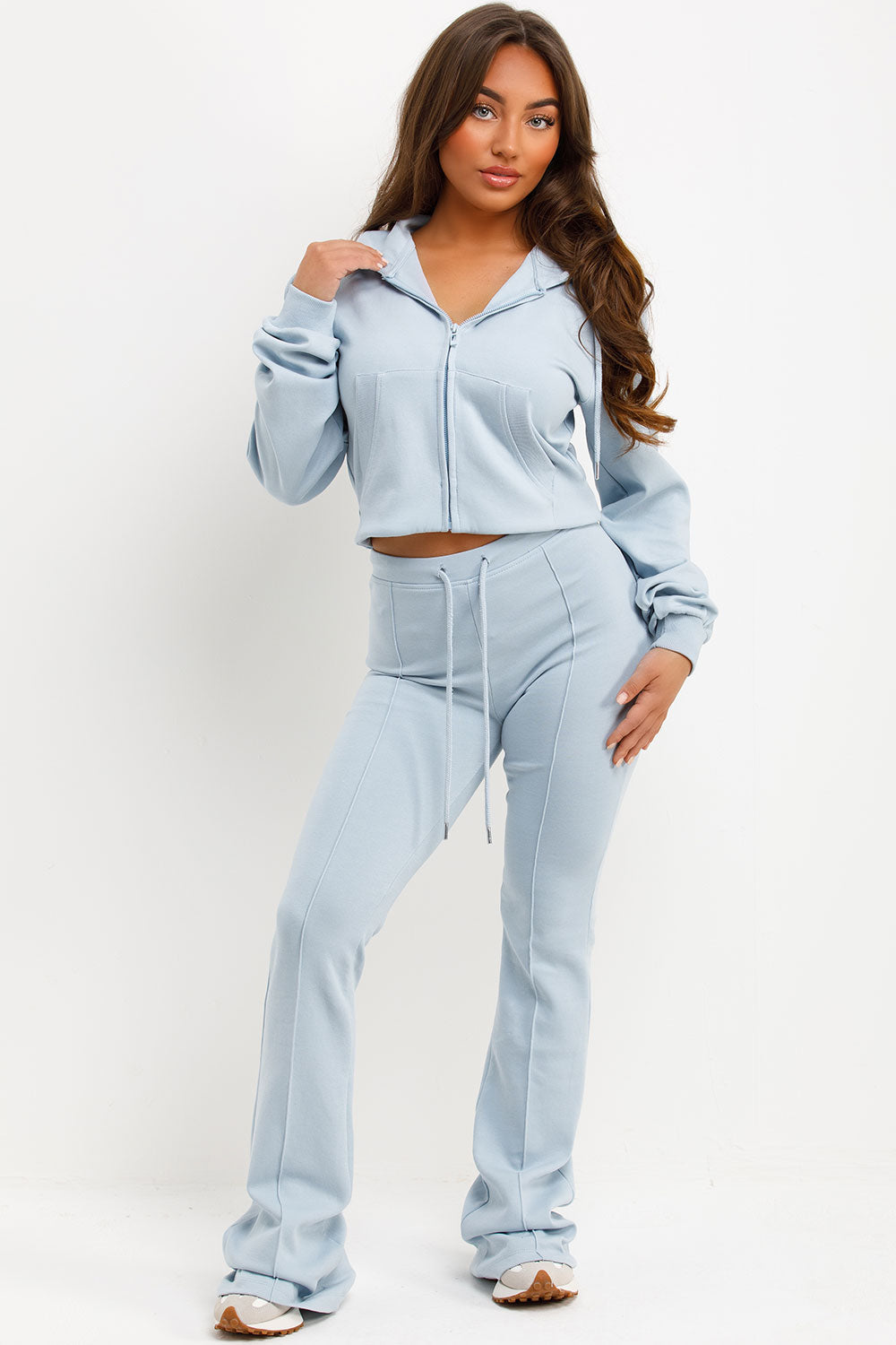 Crop Sweatshirt Hoodie and Bell Bottom Trousers | Xtralitty