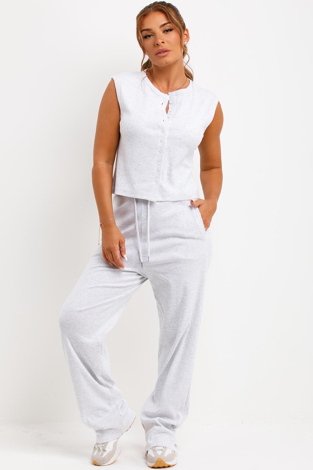 Sleeveless Top and Trouser Loungewear Co Ord Set | Xtralitty