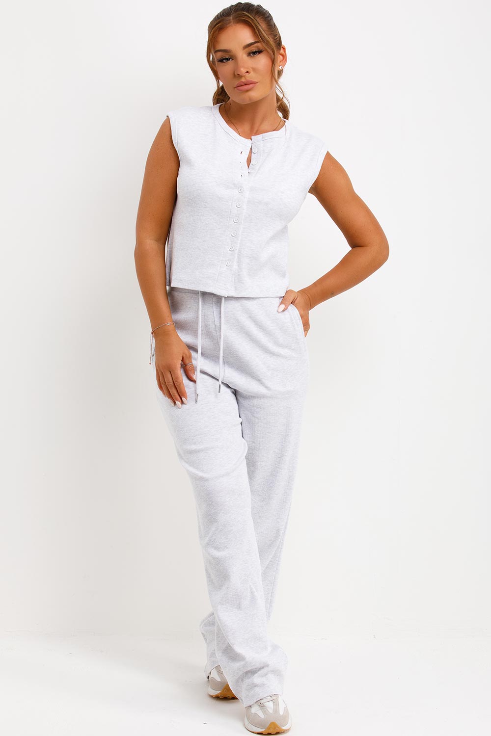 Sleeveless Top and Trouser Loungewear Co Ord Set | Xtralitty