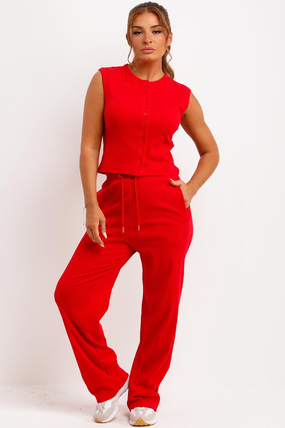 Sleeveless Top and Trouser Loungewear Co Ord Set | Xtralitty