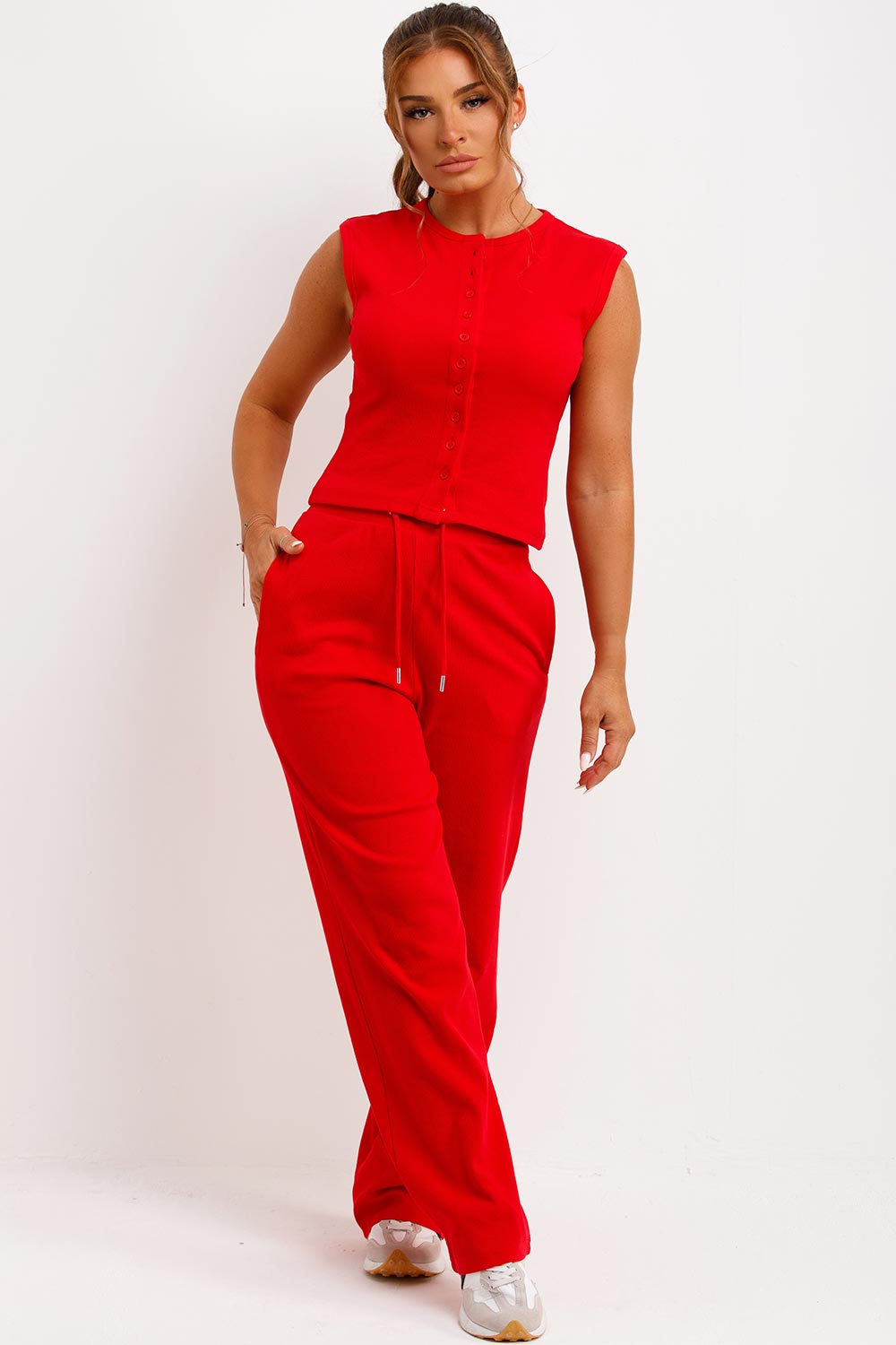 Sleeveless Top and Trouser Loungewear Co Ord Set | Xtralitty