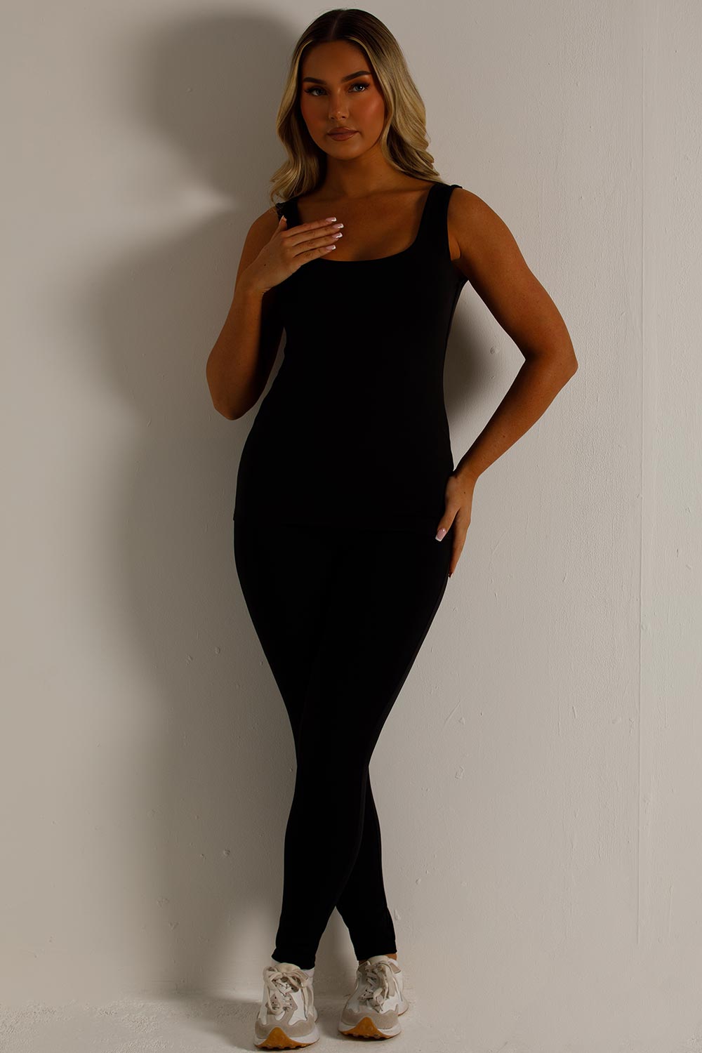 Sculpt Leggings and Top Two Piece Set Black | Xtralitty