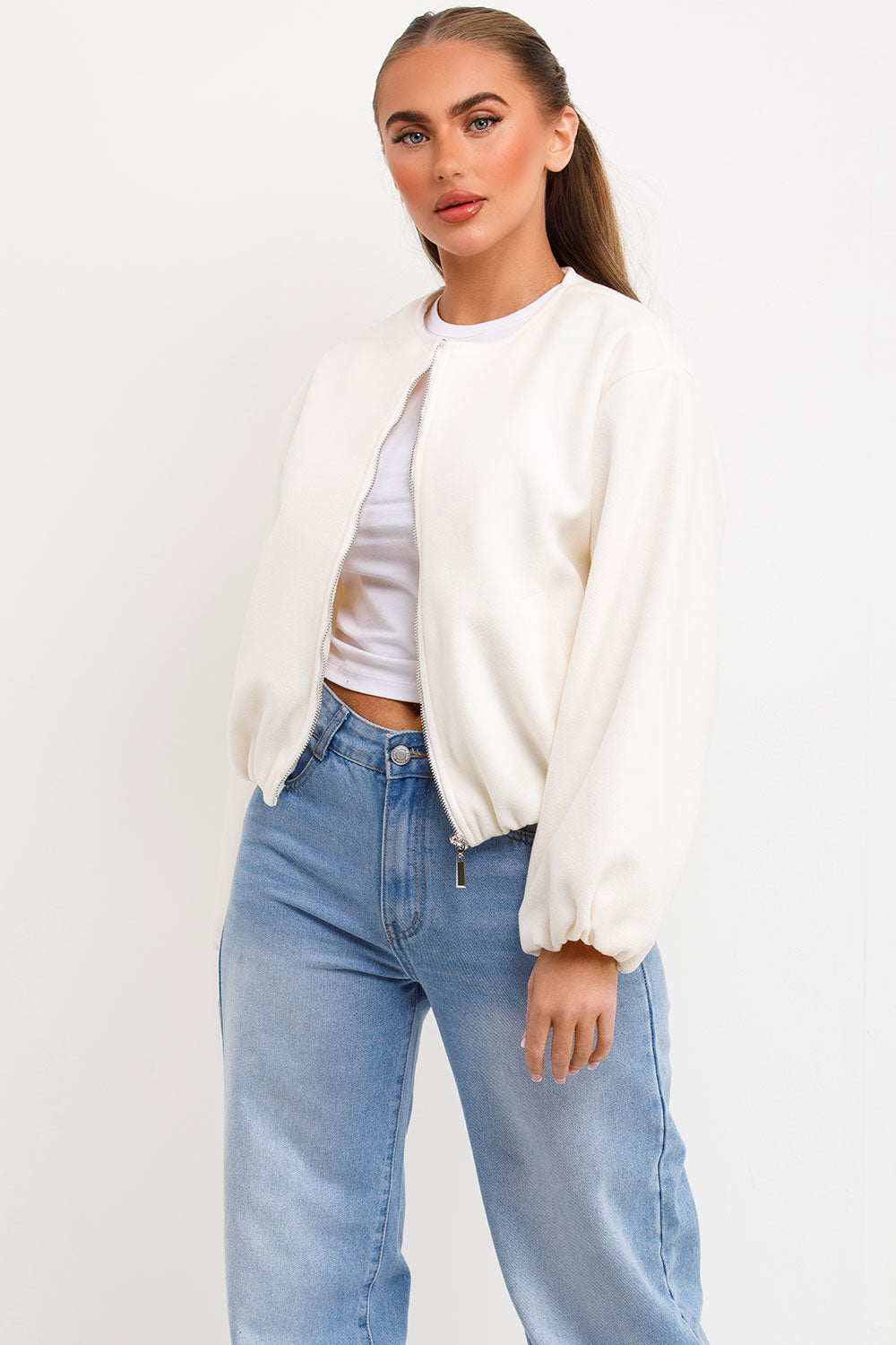Soft Bomber Jacket Cream | Xtralitty