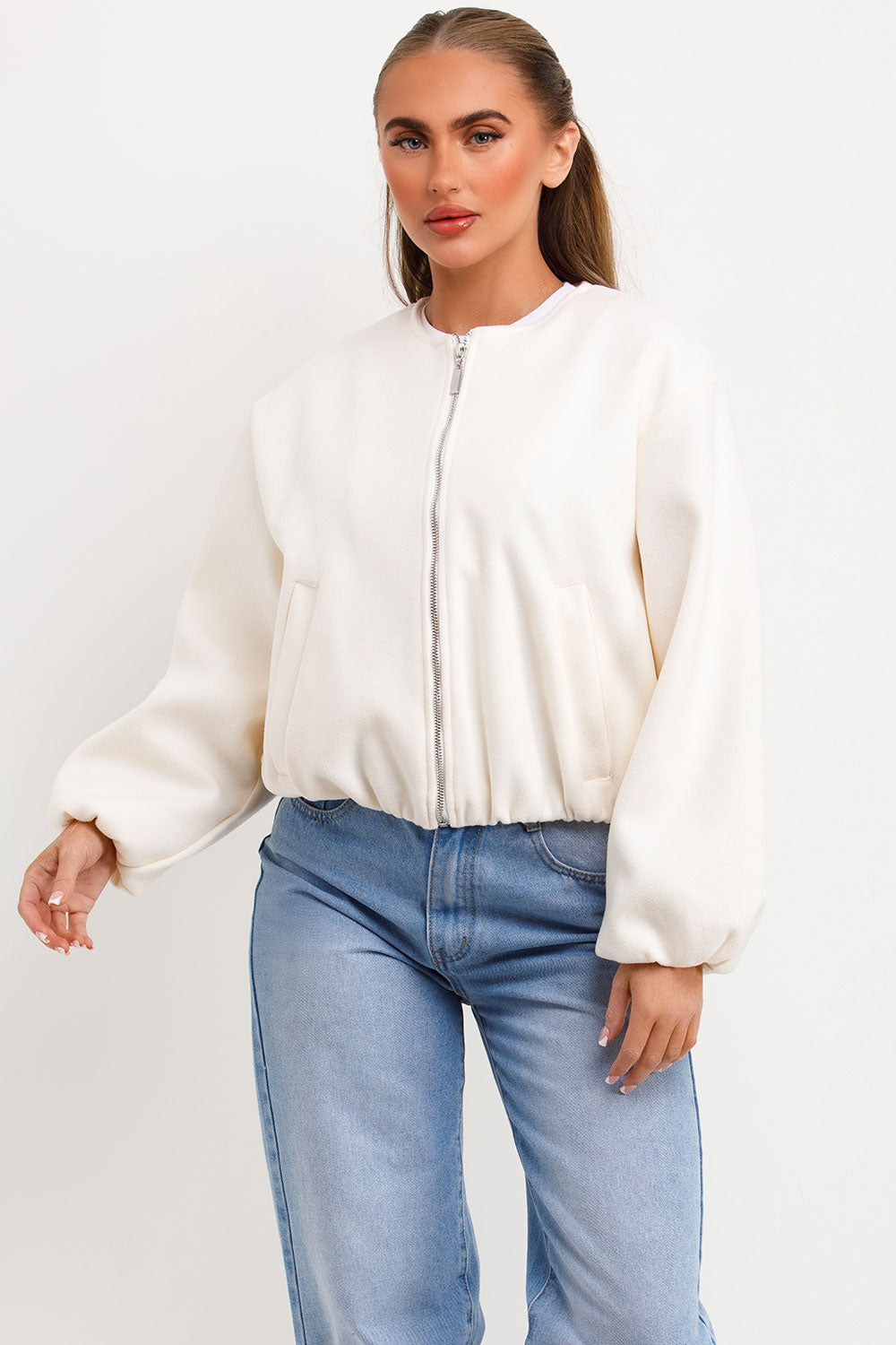 Soft Bomber Jacket Cream | Xtralitty